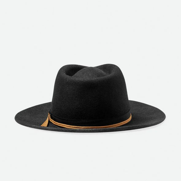 BRIXTON Dayton Convertible Brim Rancher Hat - Black Worn Wash
