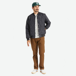 BRIXTON Dillinger Quilted Bomber Jacket - Black