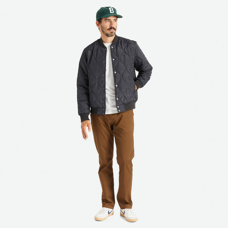 BRIXTON Dillinger Quilted Bomber Jacket - Black