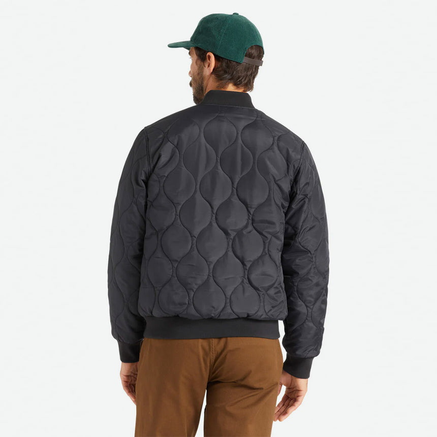 BRIXTON Dillinger Quilted Bomber Jacket - Black