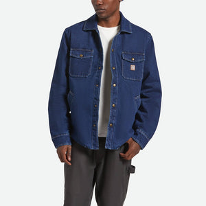BRIXTON Durham Lined Jacket - Medium Wash Denim