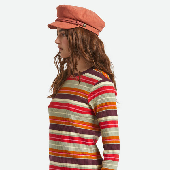 BRIXTON Fiddler Cap - Terracota Brushed Satin