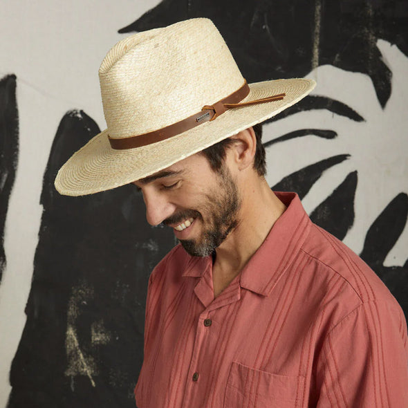 BRIXTON Field Proper Straw Hat - Natural Brown