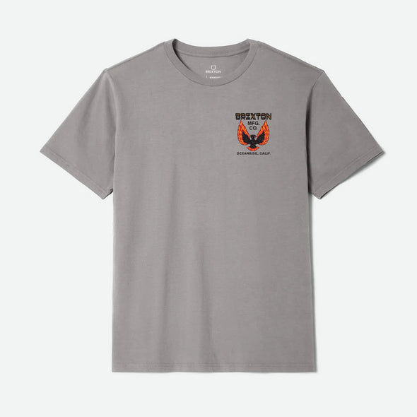 BRIXTON Garvey Tee - Heather Grey