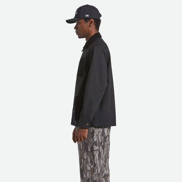 BRIXTON Herringbone Lightweight Chore Coat - Black Herringbone