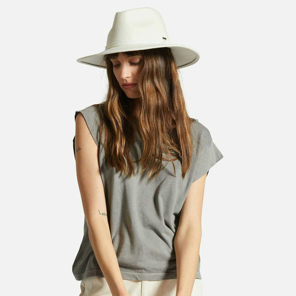 BRIXTON Joanna Felt Packable Hat - Off White