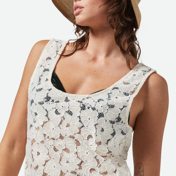 BRIXTON Lace Cover Up Dress - Whitecap