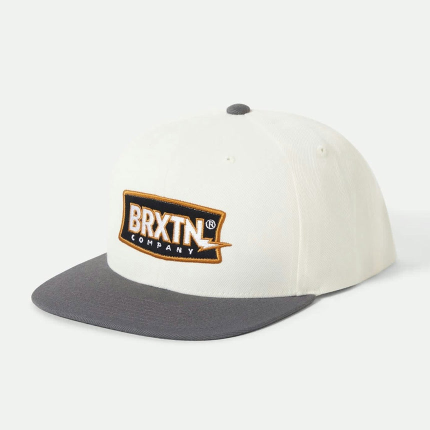 BRIXTON Lightning MP Snapback Cap - Off White/Charcoal