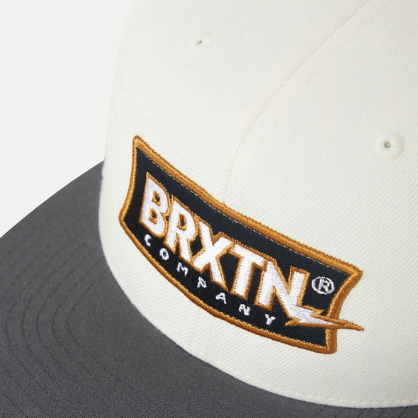 BRIXTON Lightning MP Snapback Cap - Off White/Charcoal