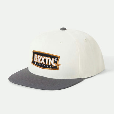 BRIXTON Lightning MP Snapback Cap - Off White/Charcoal