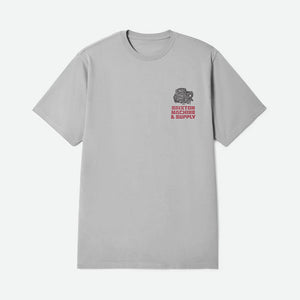 BRIXTON Machine Tee - Pebble Stone Worn Wash