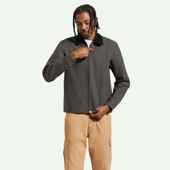 BRIXTON Mechanic Garage Zip Jacket - Washed Black