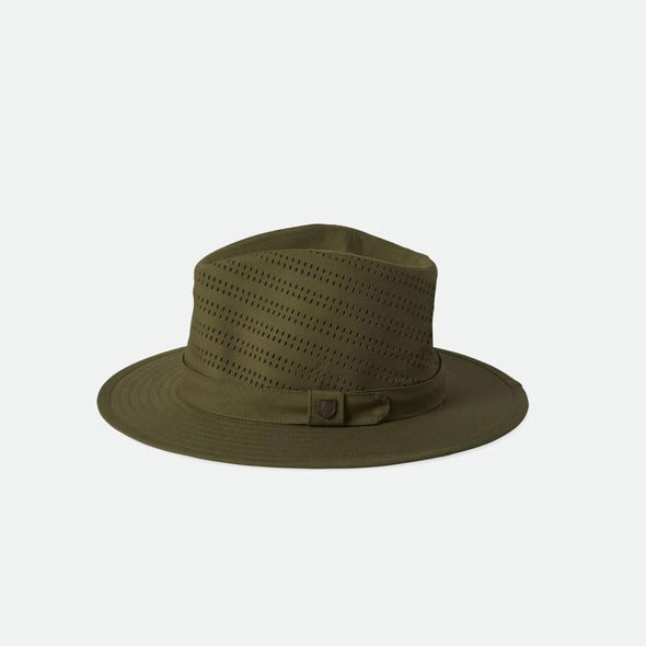 BRIXTON Messer Coolmax Fedora - Olive Surplus