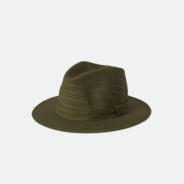 BRIXTON Messer Coolmax Fedora - Olive Surplus