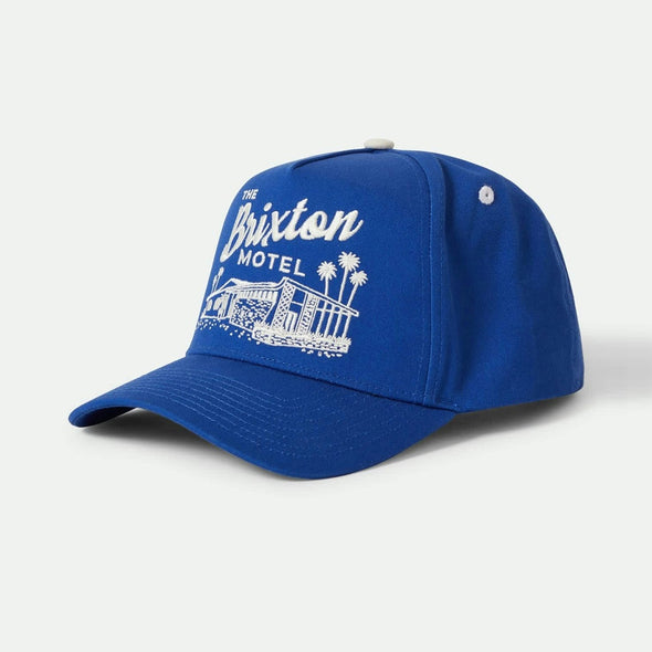 BRIXTON Motel C Netplus HP Snapback Cap - Electric Blue/Off White