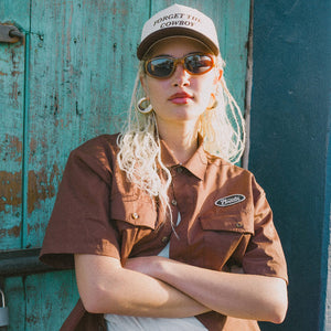 BRIXTON Olson Short Sleeve Shirt - Chocolate
