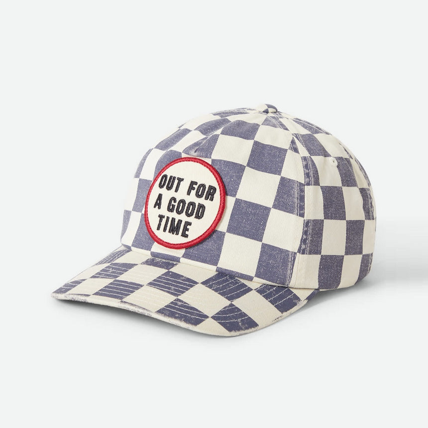 BRIXTON Out For A Good Time LP Adjustable Cap - Navy Gingham