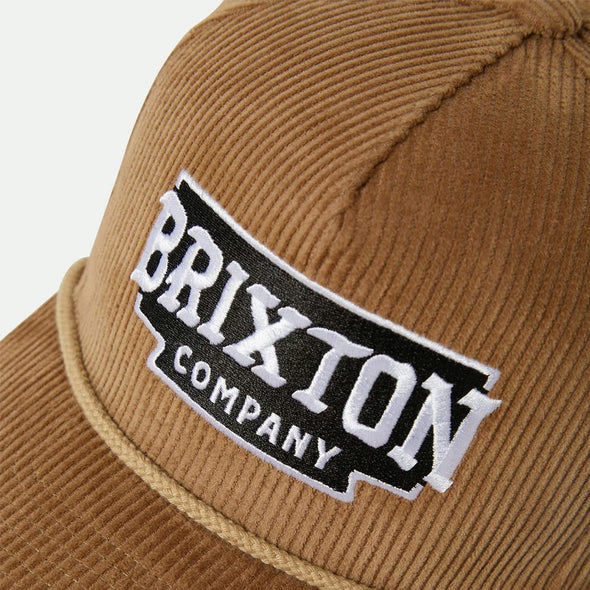 BRIXTON Pierson C Netplus MP Snapback Cap - Sand Corduroy