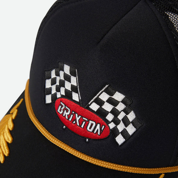BRIXTON Podium Netplus Trucker Hat - Black/Black