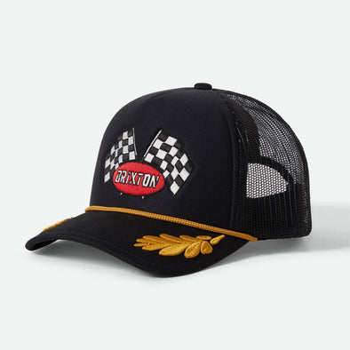 BRIXTON Podium Netplus Trucker Hat - Black/Black