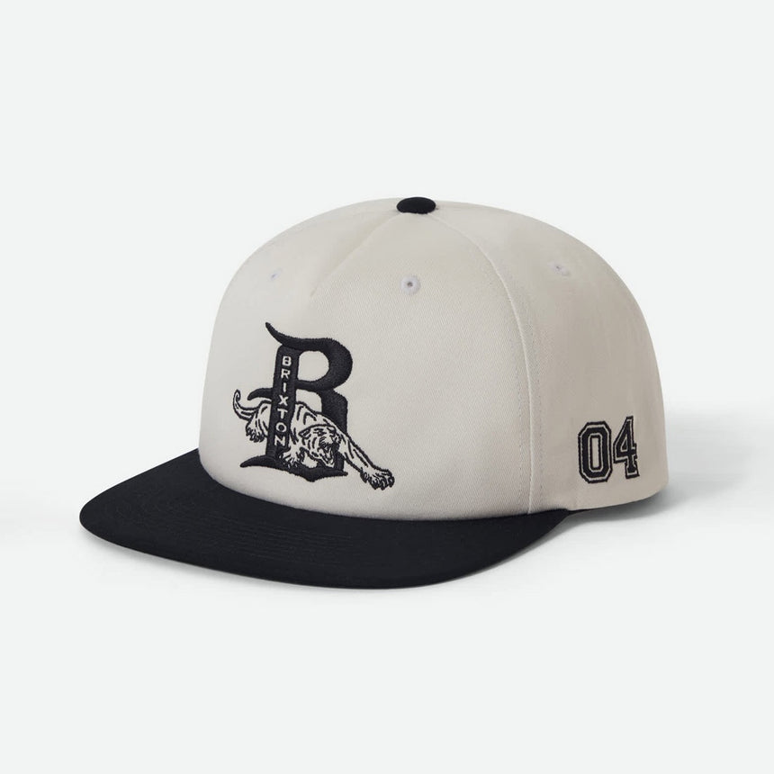BRIXTON Predator MP Snapback - Off White/Black