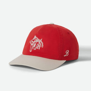 BRIXTON Round Up LP Adjustable Hat - Washed Adrenaline Rush/Whitecap