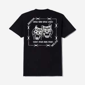 BRIXTON Smile Always Standard Tee - Black Worn Wash