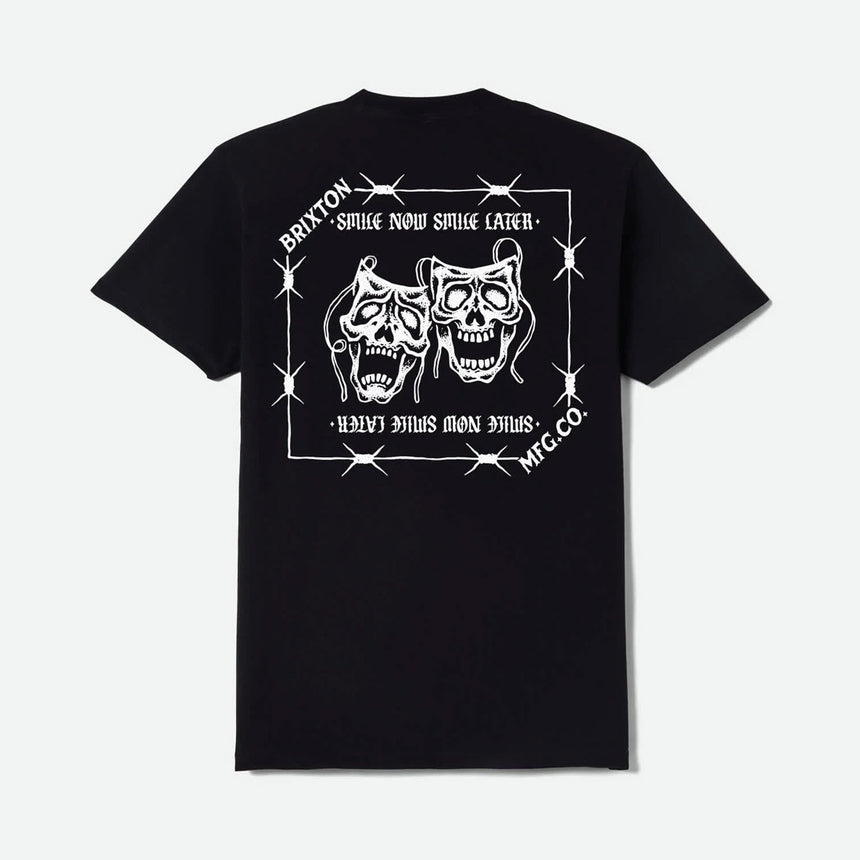 BRIXTON Smile Always Standard Tee - Black Worn Wash