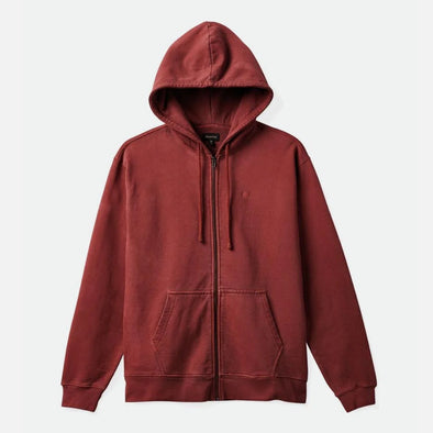 BRIXTON Vintage Reserve Full Zip Hood - Island Berry Vintage Wash