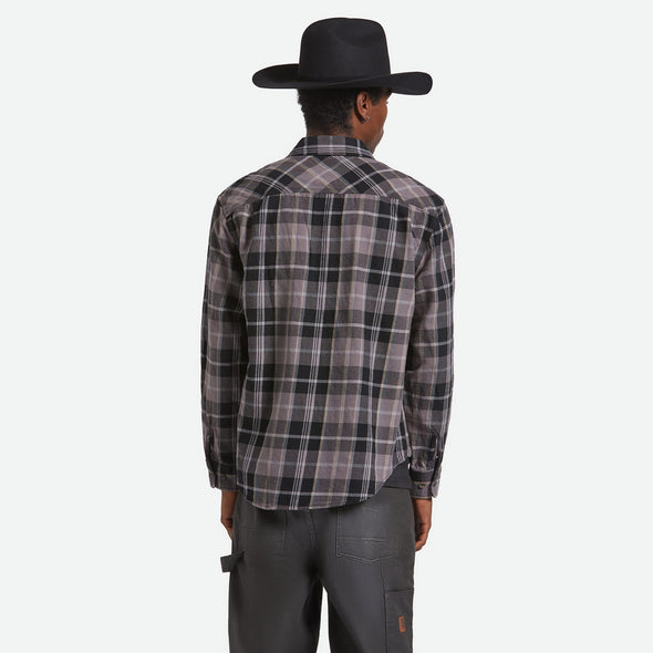 BRIXTON Vintage Wash Flannel - Black/Charcoal Beige/Slate