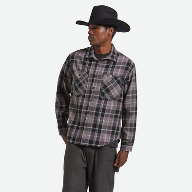 BRIXTON Vintage Wash Flannel - Black/Charcoal Beige/Slate