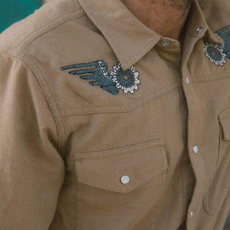 BRIXTON Waylon Lightweight Overshirt - Light Khaki