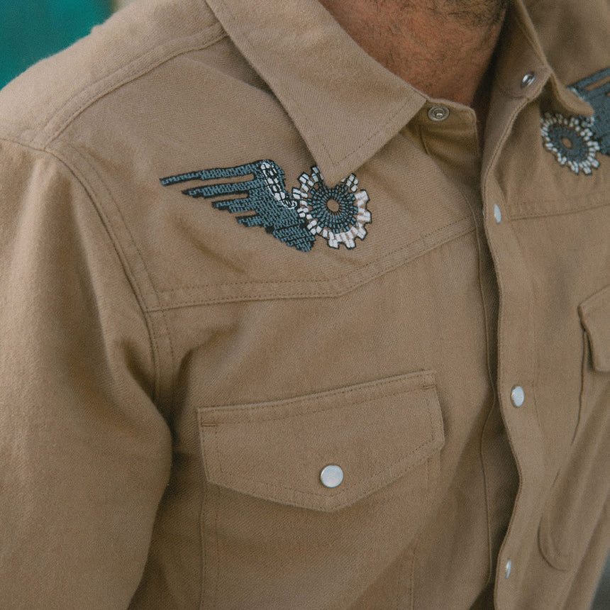 BRIXTON Waylon Lightweight Overshirt - Light Khaki