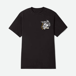 BRIXTON Wolcott Tee - Black Worn Wash