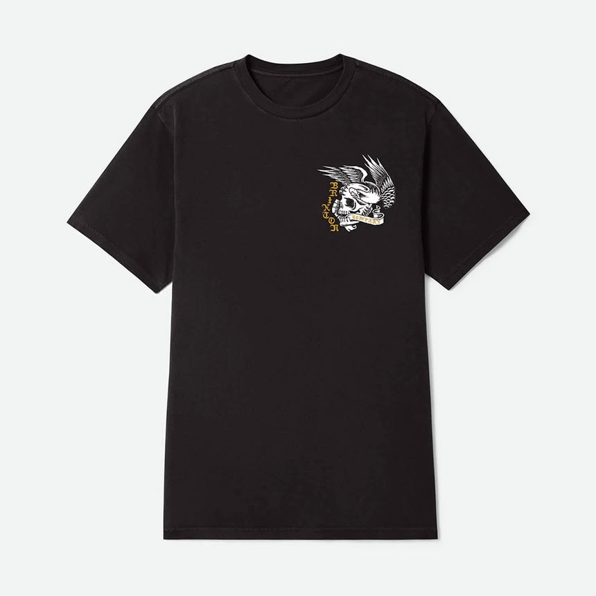 BRIXTON Wolcott Tee - Black Worn Wash