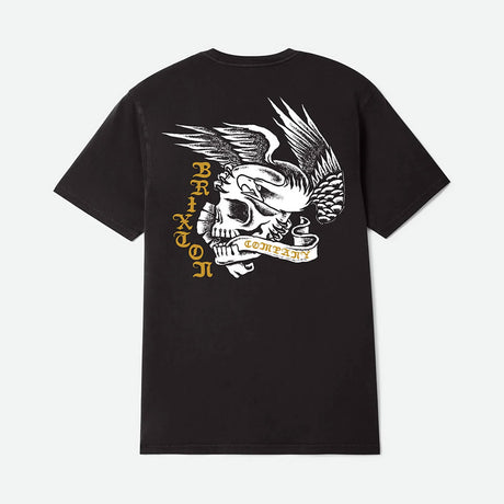 BRIXTON Wolcott Tee - Black Worn Wash