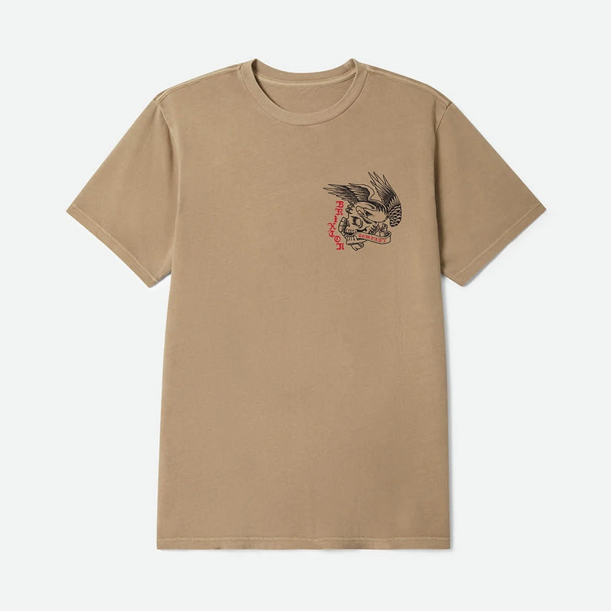 BRIXTON Wolcott Tee - Timeless Taupe Worn Wash