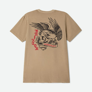 BRIXTON Wolcott Tee - Timeless Taupe Worn Wash