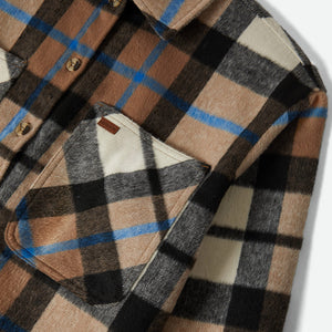 BRIXTON Women's Bowery Soft Brushed Flannel - Washed Black/Sand