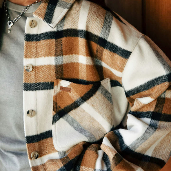 BRIXTON Women's Bowery Soft Brushed Flannel - Washed Copper