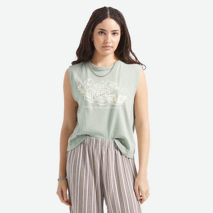 BRIXTON Women's Brixton Ranch Muscle Tank - Sage Green