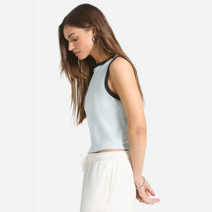 BRIXTON Women's Carefree Organic GD Cropped Tank - Blue Aura