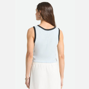 BRIXTON Women's Carefree Organic GD Cropped Tank - Blue Aura