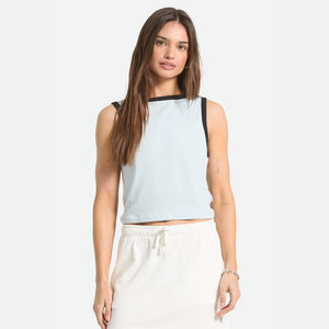 BRIXTON Women's Carefree Organic GD Cropped Tank - Blue Aura