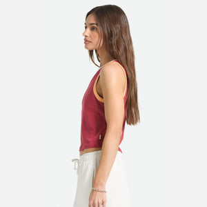 BRIXTON Women's Carefree Organic GD Cropped Tank - Robust Red