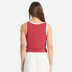 BRIXTON Women's Carefree Organic GD Cropped Tank - Robust Red