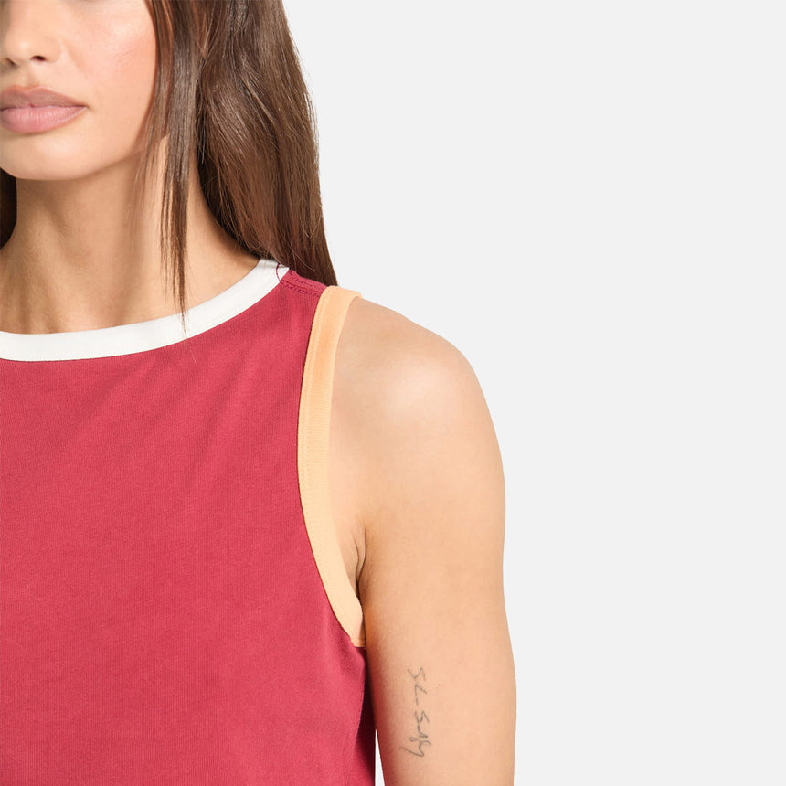 BRIXTON Women's Carefree Organic GD Cropped Tank - Robust Red