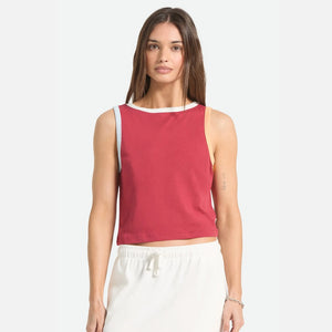 BRIXTON Women's Carefree Organic GD Cropped Tank - Robust Red
