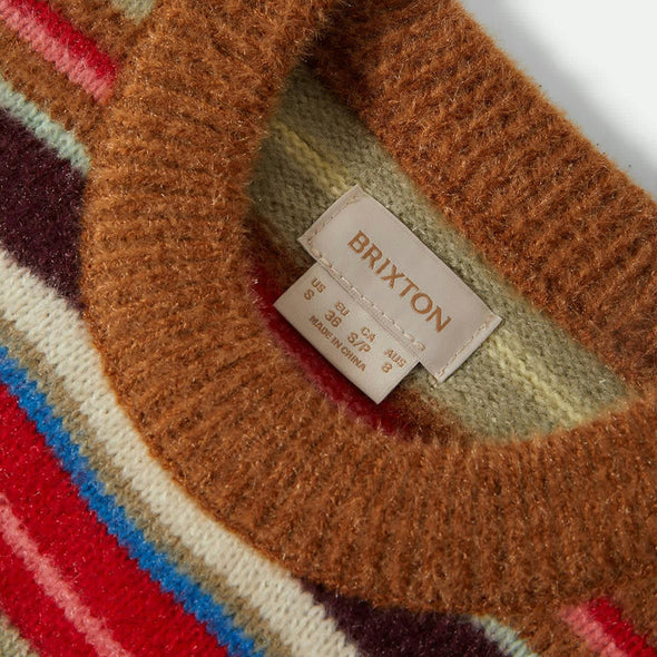 BRIXTON Women's Cozy Crew Sweater - Multi Stripe
