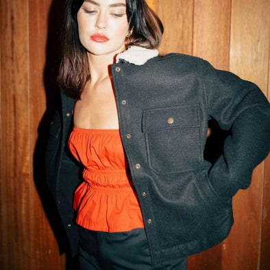 BRIXTON Women's Durham Shirt Jacket - Black